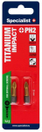 Kruvikeeraja otsikute komplekt Specialist+ Titanium Impact, PH2, 25 mm, 1/4"