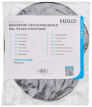 Hiirematt Deltaco DELO-0207, 24 cm x 21 cm x 2 cm, must v.