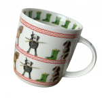 Tass Teka M08, valge v./punane v./roheline v., 0.4 l