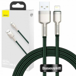 Juhe Baseus Cafule CALJK-A06, Lightning/1 x USB Type-A, 100 cm, h&otilde;be v./roheline v.