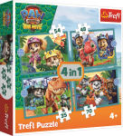 Pusle 4in1 Trefl Paw Patrol 34687, 20.5 cm x 28.5 cm, 71 tk, mitmev&auml;rviline