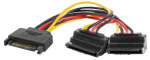 Juhe Lanberg SATA 15-pin - SATA 15-pin x2 CA-SASA-10CU-0015 SATA, SATA x 2, 0.15 m, must v.
