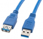 Juhe Lanberg USB to USB USB 3.0 A male, USB 3.0 A female, 1.8 m, sinine