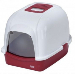 Suletud kassitualett Europet Bernina Medio Bordo, valge/punane, 56 cm x 43 cm x 40 cm