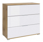 Kummut Zele, tamm v./valge v., 86 cm x 41 cm x 95 cm