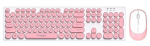Juhtmevaba klaviatuuri ja hiire komplekt T-Wolf TF770, EN, valge v./roosa v.