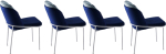 Toolide komplekt Kalune Design Dore 123 974NMB1214, valge v./s&uuml;gavsinine v., 55 cm x 54 cm x 86 cm, 4 tk