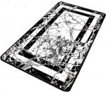 Vannitoa p&otilde;randamatt Foutastic Marmor 359CHL4379, must v., 120 cm x 70 cm