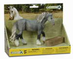 M&auml;ngukujuke Collecta Horse & Trough 89564, pruun v./hall v.