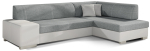 Nurgadiivan Fabio Cover 83, Soft 17, valge v./hall v., parem, 167 x 268 cm x 73 cm