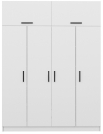 Riidekapp Kalune Design Kale 3084, valge v., 180 cm x 52 cm x 235 cm