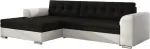 Nurgadiivan Conforti Sawana 14, Soft 17, valge v./must v., vasak, 165 x 275 cm x 78 cm