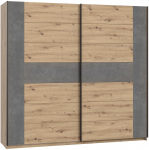 Riidekapp Forte Chanton BLQS928E1-C964, tamm v./hall v., 61.2 cm x 220 cm x 209.7 cm