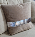 Dekoratiivne padi MN, pruun/h&otilde;be, 45 cm x 45 cm