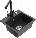 K&ouml;&ouml;givalamu Mexen Milo 6505-76-671600-70, graniit, 43.5 cm x 41 cm x 17.1 cm, must/kroom