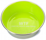 Kauss loomale Beeztees WTF, 16 cm x 16 cm x 5.5 cm, h&otilde;be/roheline