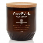 K&uuml;&uuml;nal, silindri WoodWick Renew Medium Incense & Myrrh, 1 - 35 h, 184 g, Pruun v.