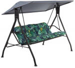 Aiakiik Patio Marbella, must v./roheline v./hall v., 202 cm x 126 cm x 155 cm