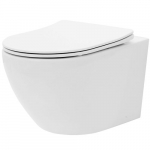 WC-pott, seinapealne Rea Carlo Mini Rimless Flat REA-C2760, kaanega, 370 mm x 495 mm