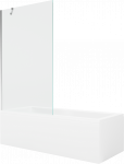 Vann seinaga, teisaldatav Mexen Cubik, 70 cm x 160 cm x 40 cm, ristk&uuml;lik, l&auml;bipaistev/valge