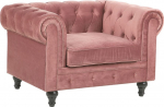 Tugitool Beliani Chesterfield, roosa v., 75 cm x 110 cm x 70 cm