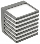 &Otilde;ue seinavalgusti GTV Sirolo, 10W, LED, IP54, hall v., 11 cm x 11 cm