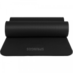 Fitness- ja joogamatt Springos YG0005, must v., 180 cm x 60 cm x 1 cm