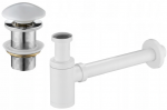 Sifoonikomplekt "click-clack" kaanega vannitoavalamu jaoks Mexen 7991050-25, click clack-funktsioon, valge