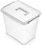 Kaanega hoiukarp, esemete hoidmiseks/m&auml;nguasjade jaoks Orplast Antibacterial, 30 l, l&auml;bipaistev v., 39 x 29 x 35 cm