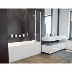 Vannisein Besco Avis PAV2S, 120 cm x 145 cm x 0.6 cm, l&auml;bipaistev v./kroom v./karastatud