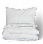 Voodipesukomplekt Multitex Gold Line, valge v., 70 x 80 cm, 140 x 200 cm, 2 tk