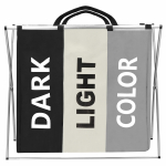 Pesukorv Springos HA0099, 146 l, must v./hall v./beež v., 68 cm x 40 cm