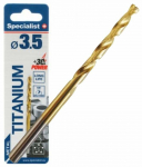 Metallist puur Specialist+ Titanium, metall/roostevaba teras/plast, hss m2, sirge, 3.5 mm x 7 cm