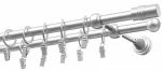 Kardinapuu komplekt Eliza Cylinder, 200 cm, &Oslash; 16 mm, matt kroom v.