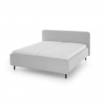 Voodi kahekohaline Primo, 180 x 200 cm, helehall v., ilma madratsita, p&otilde;hjalippidega