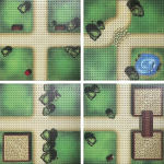 Konstruktor, alusplaat Farm, 4 tk, mitmev&auml;rviline