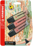 Tekstimarker Stabilo BOSOoriginal NatureColors, roheline/roosa/pruunikas