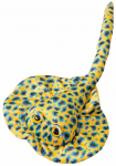 Pehme m&auml;nguasi astelrai 22377, kollane/roheline, 24 cm