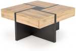 Kohvilaud Sevilla S, tamm v./must v., 80 cm x 80 cm x 43 cm