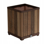 Lillepott Keter Deco Square Tall, plastik, 45.5 cm x 45.5 cm, p&auml;hklipuu v.