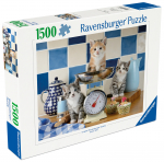 Pusle Ravensburger Kittens In The Kitchen, 60 cm x 80 cm, 1500 tk, mitmev&auml;rviline