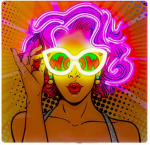Dekoratsioon SBS Wow Girl Mode LED-valgustusega, 32 cm, mitmev&auml;rviline