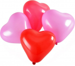 &Otilde;hupallide komplekt erikujuga Arpex Mini Hearts, punane v./roosa v., 8 tk