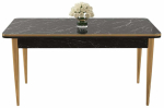 S&ouml;&ouml;gilaud Kalune Design Rewa, kuld v./must v./marmor v., 110 cm x 70 cm x 76 cm