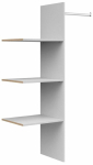 Riiul Tiem 2, 41 cm x 83 cm, valge v./hall v.