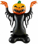 Fooliumist &otilde;hupall erikujuga Halloween Pumpkin 118 cm, must v./oranž v.