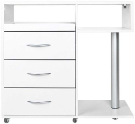 Kirjutuslaud sahtlitega ActivEshop Y-300, 88 cm x 40 cm, 84 cm, valge v.