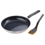 Pannide komplekt Fiskars FF 1075040, &Oslash; 28 cm, roostevaba teras, H&otilde;be v.