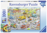 Pusle Ravensburger Vehicles In The City 105588, 49 cm x 36 cm, 100 tk, mitmev&auml;rviline