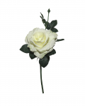 Kunstlill, roos, valge v., 35 cm